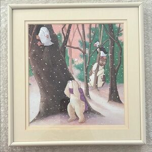 Framed Kids Art Print with Forest Animals
